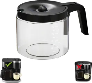 12-Cup Carafe Replacement Exclusive fit with keurig-K Duo Single Serve 5100 Model, NOT FIT keurig-K Duo Essentials5000 &5500 Single Serve Coffee Maker