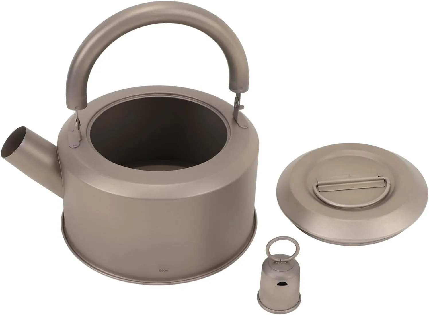 1.2L Camping Kettle, Portable Camp Tea Pot Campfire Coffee Tea Pot Fast Heating Outdoor Gear for Boiling Water Ultralight Portable Hiking Picnic Travel
