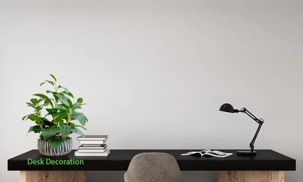 12" Fake Plants Indoor Thick Ficus Leaves Faux Plant Realistic Looking and Touchinng Artificial Greenery Potted Desk Plants for Office Table Shelf Farmhouse Home Kitchen Bedroom Decor