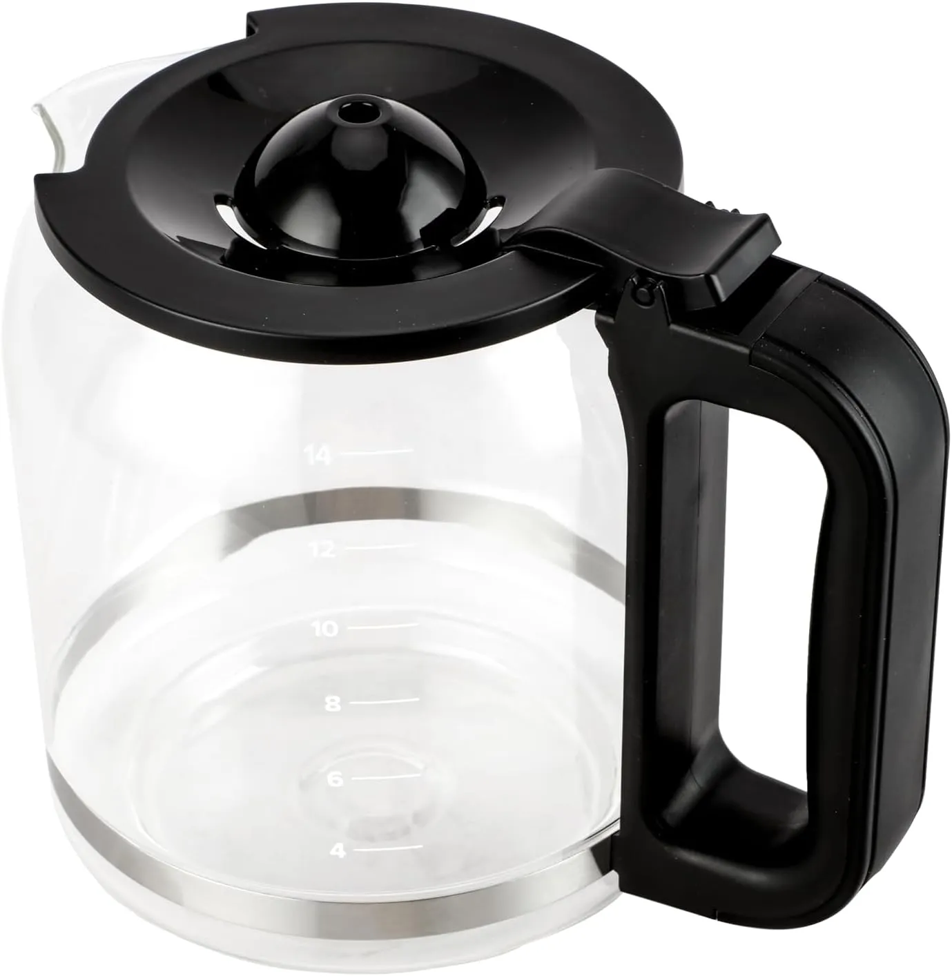 14 Cup Glass Coffee Pot Replacement - Compatible with Cuisinart DCC-3200 Series DCC-2200,DCC-2800,DCC-2600,DCC-1800FR,CBC-7400, CBC-7000PC,CBC-6800 Coffee Makers, Replacement Glass Cofee Carafe