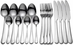 16 Piece Stainless Steel Tableware Set Fork Spoon Knife Cutlery Set Dinnerware Set Spoon Complete Tableware Eco Friendly Serves for 4