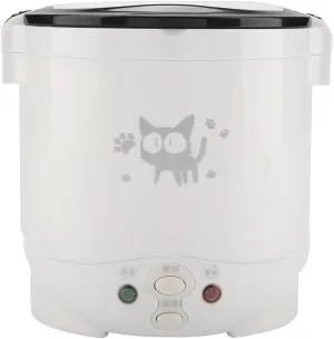 1L Mini Rice Cooker, 12V Electric Lunch Box Portable for Car, Multifunctional Food Steamer Fast Cooking Fully Automatic Pot for Travel Camping