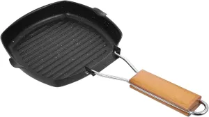 1pc Foldable Non Stick Frying Pan Outdoor Cooking Accessory Ergonomic Steak Pan with Even Heat Distribution for Camping and Kitchen Use