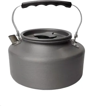 1PC Outdoor Camping Teapot 1.1L Portable Aluminum Coffee Pot Black