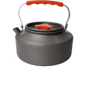 1PC Outdoor Camping Teapot 1.1L Portable Aluminum Coffee Pot(Orange)