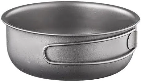 1PC Pure Titanium Frying Pan 700ML, Foldable And Portable Pot Suitable For Home Or Outdoor Camping