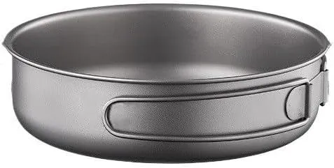 1PC Pure Titanium Frying Pan, Foldable And Portable Pot Suitable For Home Or Outdoor Camping(1200ML)