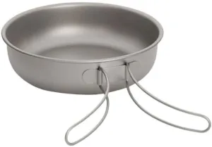 1PC Pure Titanium Frying Pan, Foldable Portable Pot And Tableware Suitable For Outdoor Or Home Use(Large)