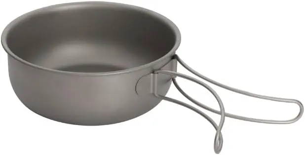1PC Pure Titanium Frying Pan, Foldable Portable Pot And Tableware Suitable For Outdoor Or Home Use(Small)