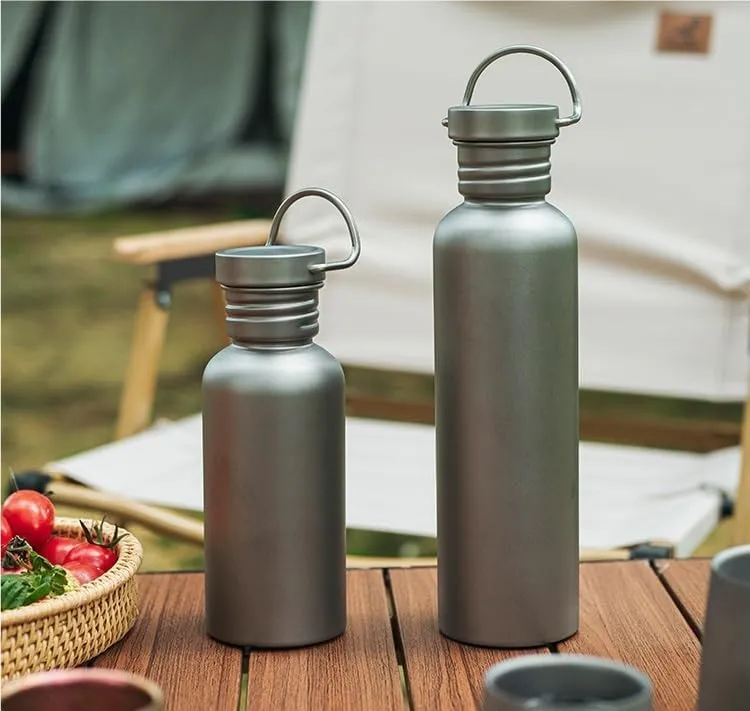 1PC Pure Titanium Water Cup, Portable Sports Water Bottle Suitable For Outdoor Camping, Cycling, Mountain Climbing, Etc.(750ml)
