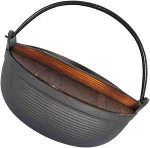 1Set Portable Cast Soup Pot for Outdoor Cooking Durable Non Stick Camping Utensil for Picnics Campfires and Family Gatherings