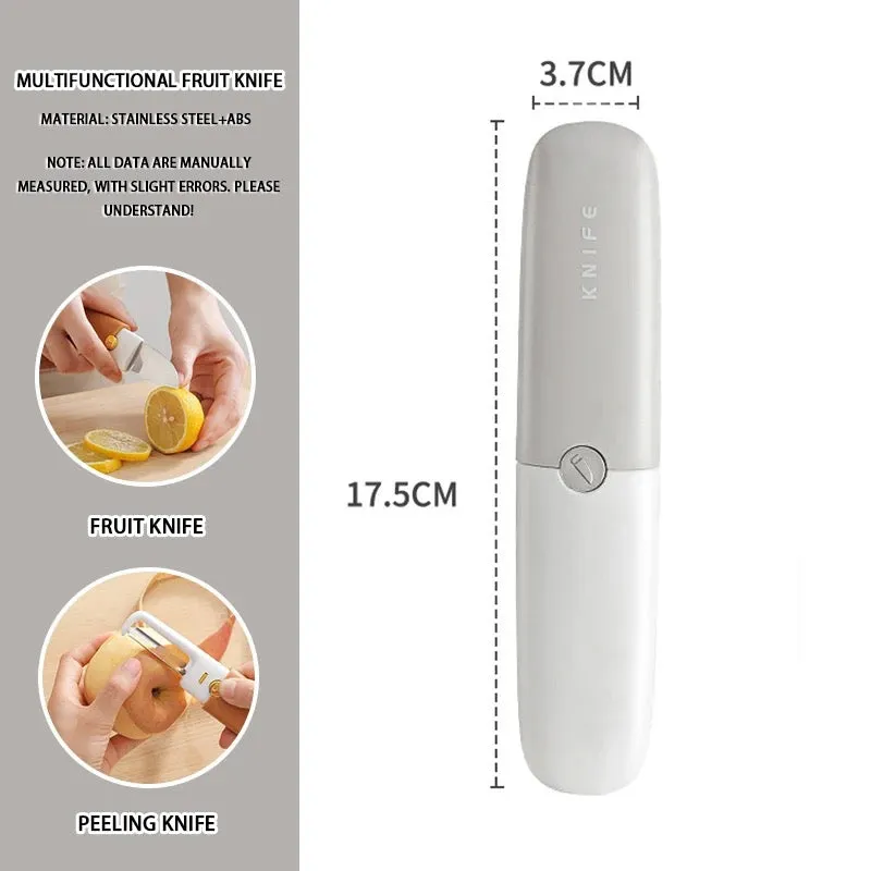 2-in-1 Fruit and Vegetable Knife and Peeler - Double Head Tool for Cutting, Slicing, Peeling