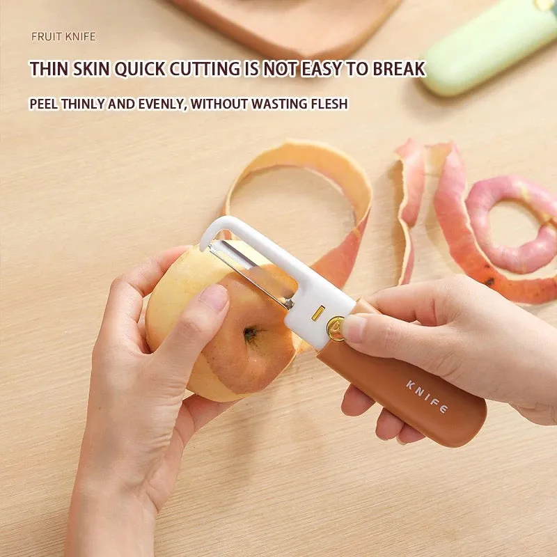 2-in-1 Fruit and Vegetable Knife and Peeler - Double Head Tool for Cutting, Slicing, Peeling