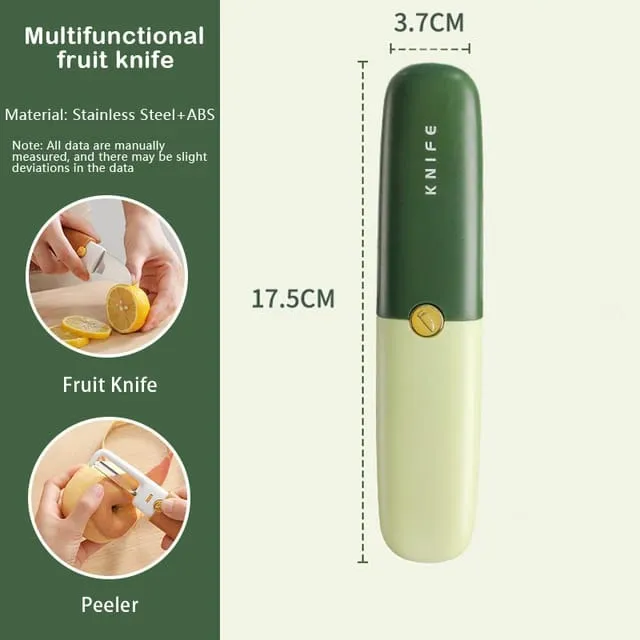 2-in-1 Fruit and Vegetable Knife and Peeler - Double Head Tool for Cutting, Slicing, Peeling