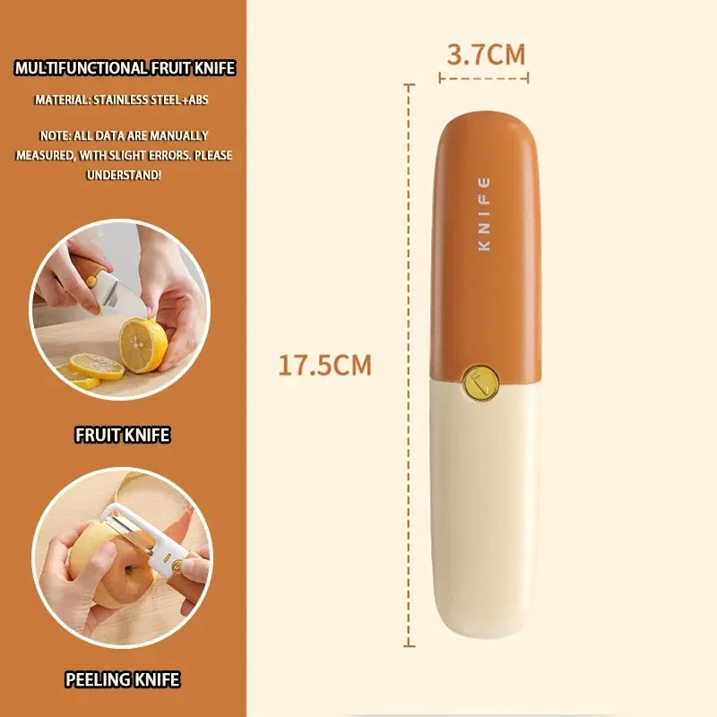 2-in-1 Fruit and Vegetable Knife and Peeler - Double Head Tool for Cutting, Slicing, Peeling