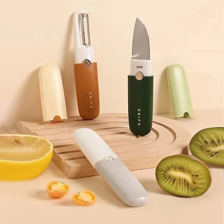 2-in-1 Fruit and Vegetable Knife and Peeler - Double Head Tool for Cutting, Slicing, Peeling