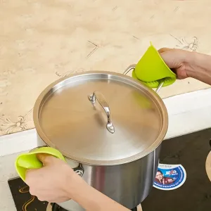 2 Pack Silicone Oven Mitts Pot Holders Sets For Kitchen
