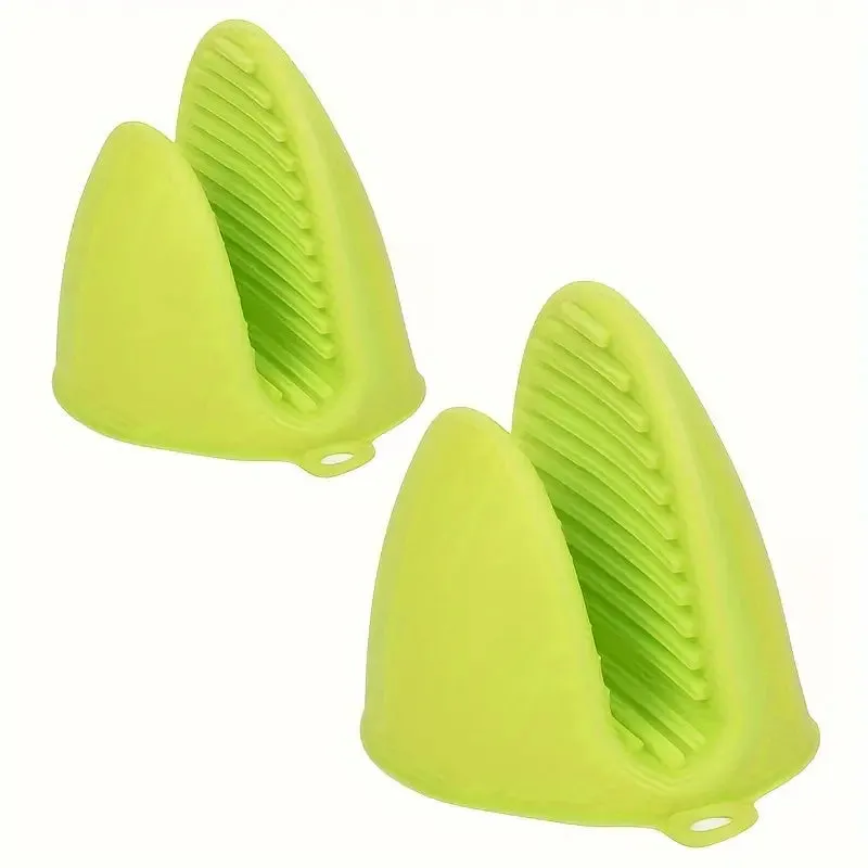2 Pack Silicone Oven Mitts Pot Holders Sets For Kitchen