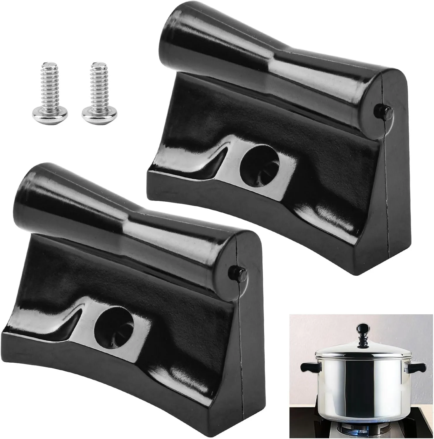 2 Pcs 1994 Salad-master Replacement Side Handle for 3Qt and 4Q Pot 18-8 Saucepan Frying Pan, Provides a Comfortable Grip During Cooking, Making It Easier to Maneuver Pots and Pans