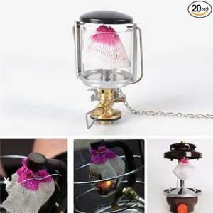 20 Pcs Universal Kerosene Lamp Mantles,Universal Dual Head Gas Lantern Accessories Mantle for Home Restaurant Decoration or Camping Hiking