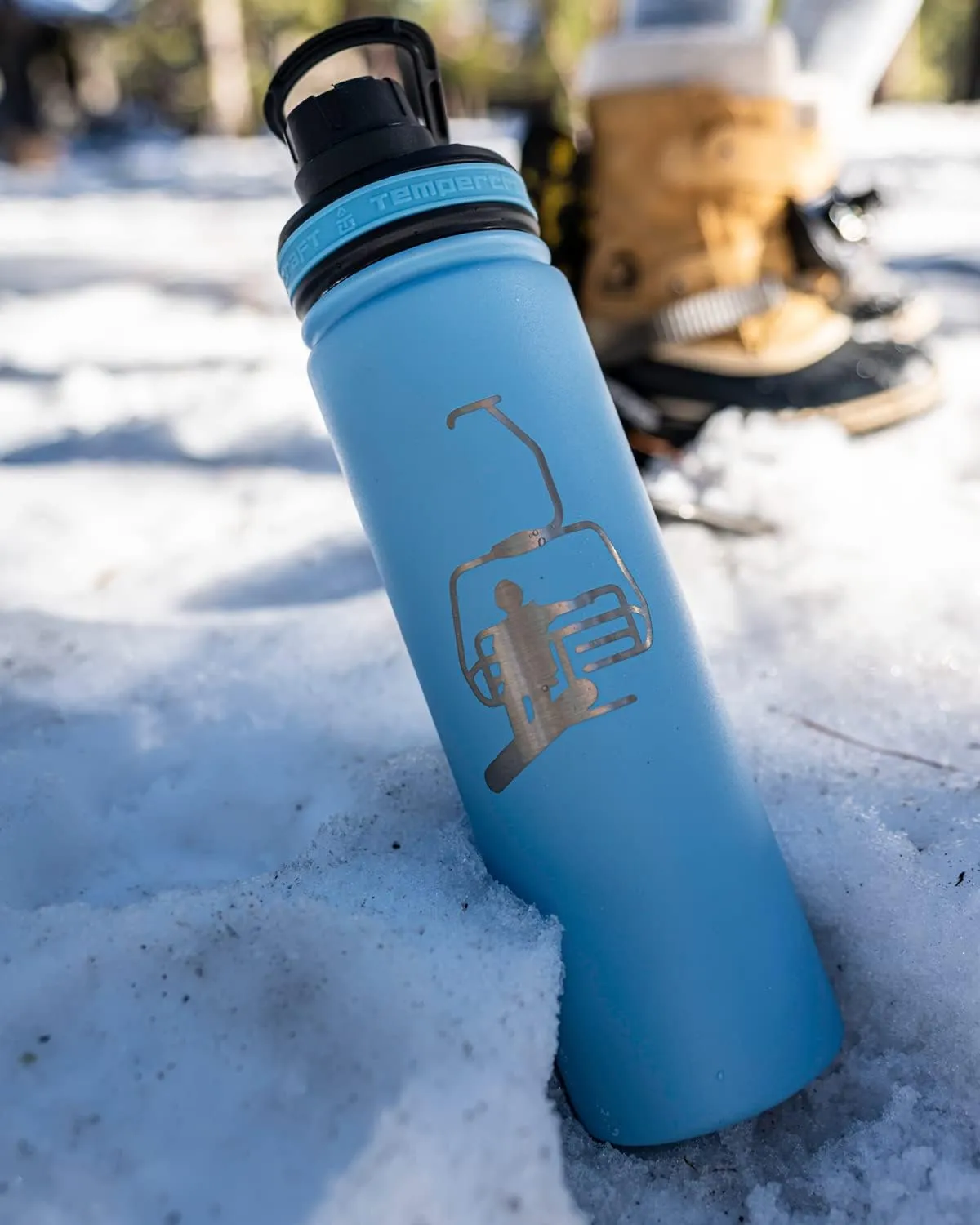 22 oz Vacuum Insulated Sport Bottle | Custom Laser Engraved Options | Stainless Steel, Double-Walled, Wide Mouth