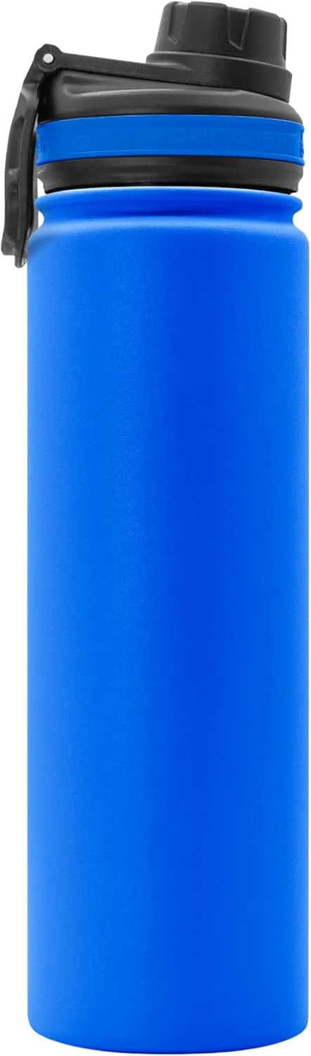22 oz Vacuum Insulated Sport Bottle | Custom Laser Engraved Options | Stainless Steel, Double-Walled, Wide Mouth