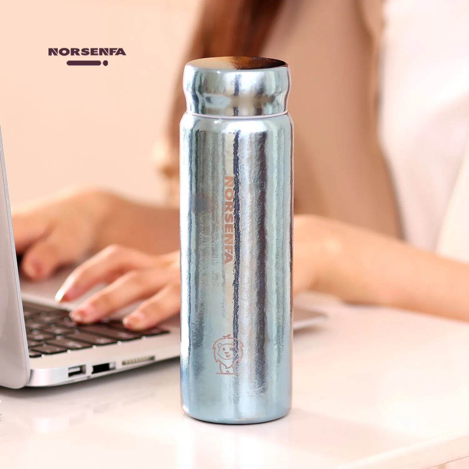 280ml Titanium Water Bottle with  Screw Lid Double-Walled  Vacuum Insulated Leak-Proof Travel Outdoor
