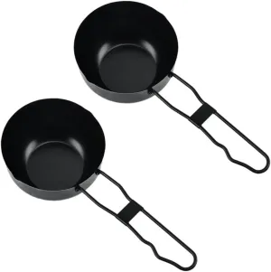 2pcs Portable Outdoor Cooking Pots Iron Stew Pots for Camping Picnics Home Use for Soup Noodles and More Compact Design for Outdoor Adventures