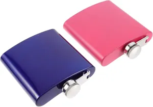 2pcs Portable Stainless Steel Hip Flask for Men Sealing Design Leakproof Outdoor Camping Flask