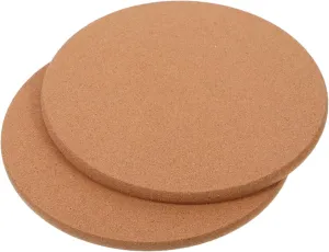 2Pcs Round Cork Trivets Heat Resistant Coasters for Hot Dishes Non Slip Cork Mats for Table Countertop Fit Easy to Clean Thermal Insulation Protection