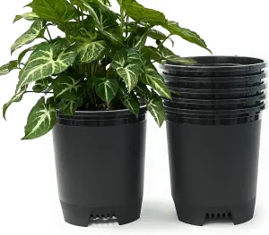 3 Gallon Nursery Pot Plastic Planters for Outdoor Indoor Plants Gardening 6-Pack Flower Pots Plant Pots with Drainage Holes