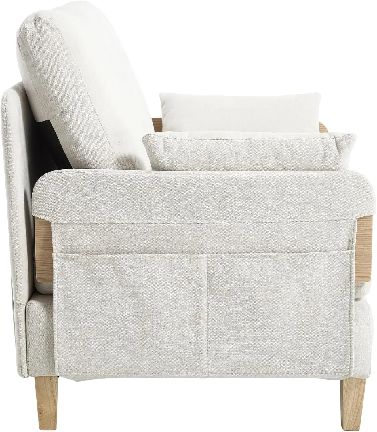 3-in-1 Foldable Sofa Bed Recliner Sleeper, Mid-Century Modern Convertible Sofa Chair with 3 Pillows, Space-Saving Design for Small Spaces, Bedroom, Study & Guest Room, Beige