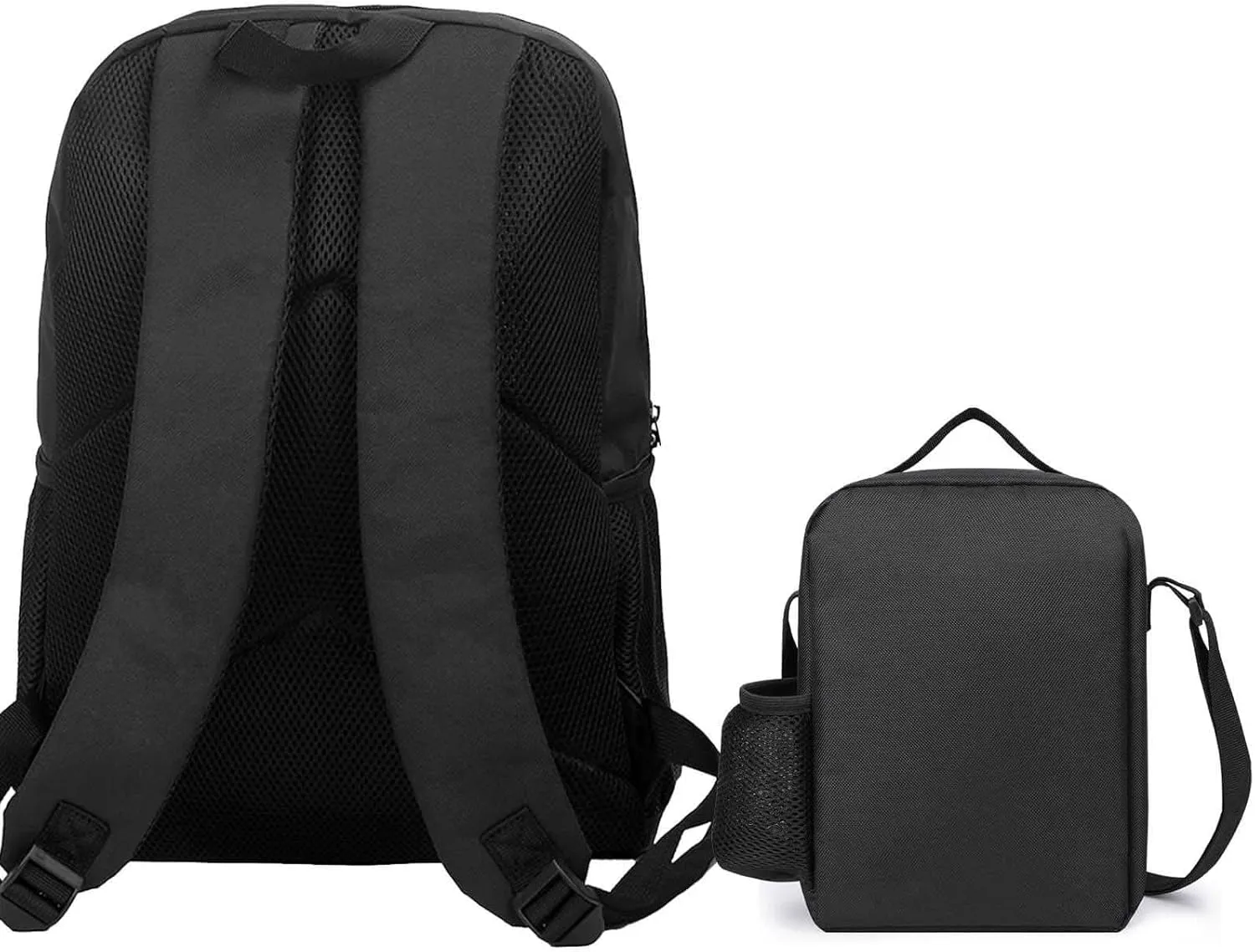 3 Pcs Backpack Set Travel Backpack Casual 17 Inch Daypack Space Galaxy Flower Glitter Rose Art College Bookbag with Insulated Lunch Bag and Pencil Pouch