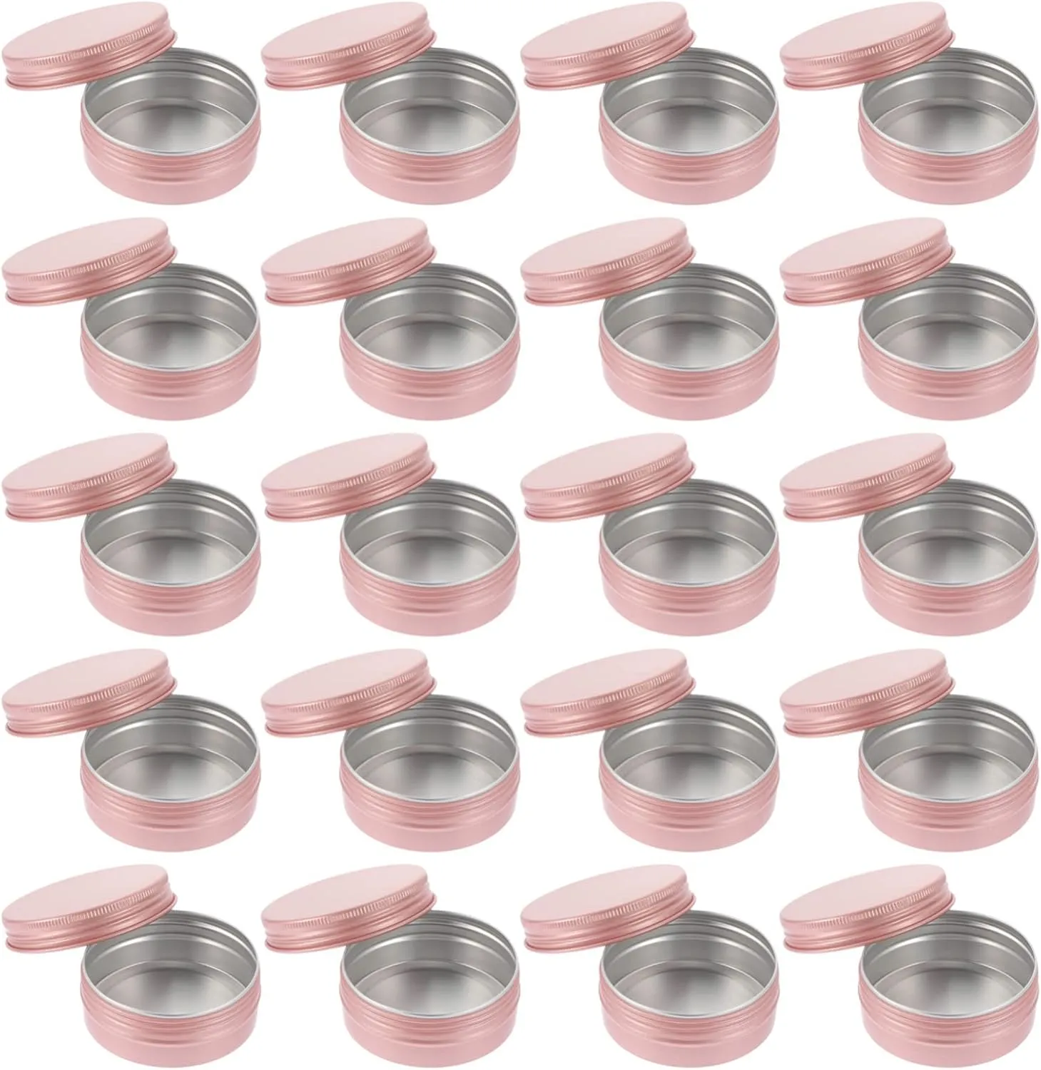 30ml Small Aluminum Box Set Storage Containers for Lip Balms Creams Makeup Portable Leakproof