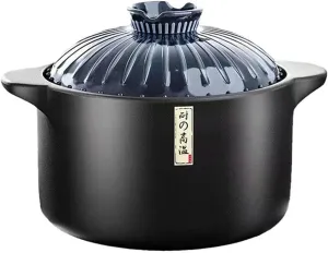 3.2 Quart Ceramic Casserole,with Lid Ceramic Pot,Heat-Resistant Round Stew Soup Pot for cook bibimbap, soup, rice, stew, casserole (Blue3.2QT)