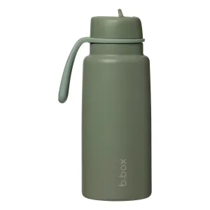 34oz insulated flip top bottle - olive