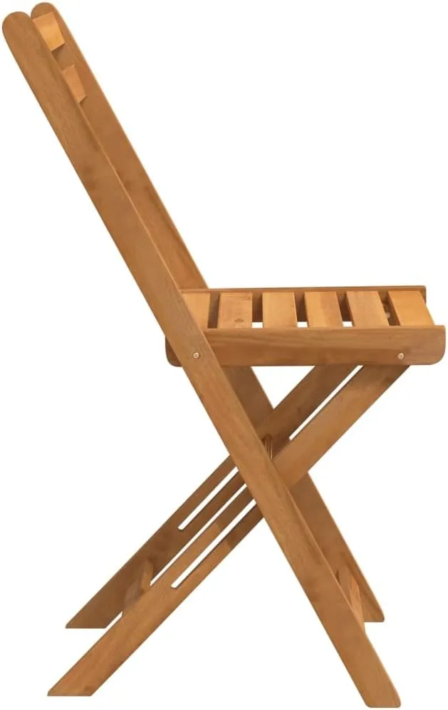 4-Piece Solid Acacia Wood Folding Bistro Chairs for Patio Outdoor Furniture, Foldable Dining Chairs with Oil Finish, 242.5lb Capacity, 31.5" Height (Set of 4)