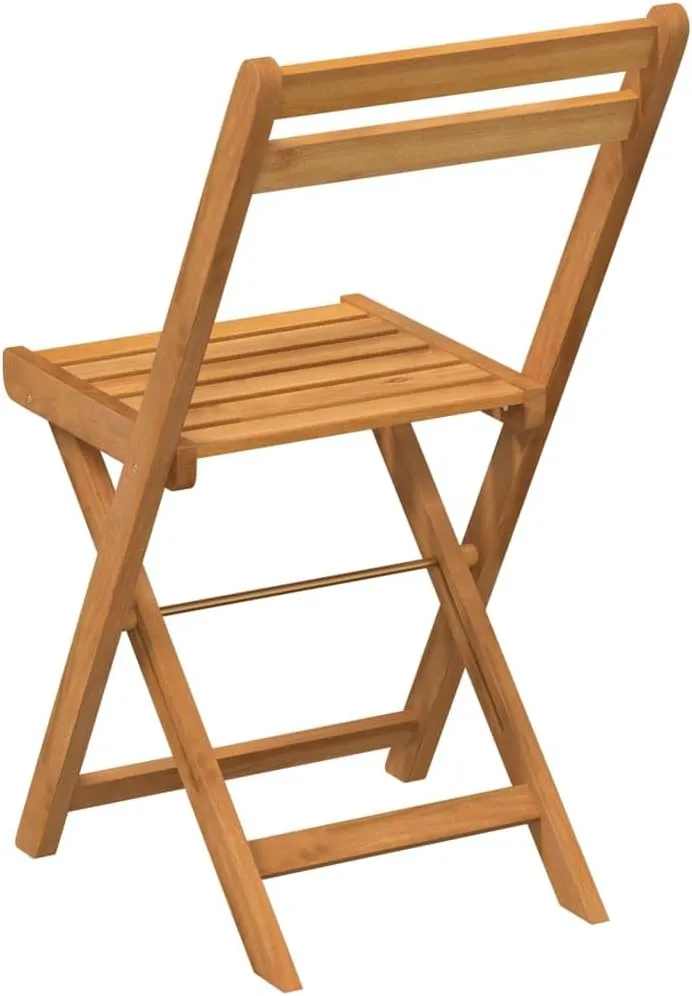 4-Piece Solid Acacia Wood Folding Bistro Chairs for Patio Outdoor Furniture, Foldable Dining Chairs with Oil Finish, 242.5lb Capacity, 31.5" Height (Set of 4)