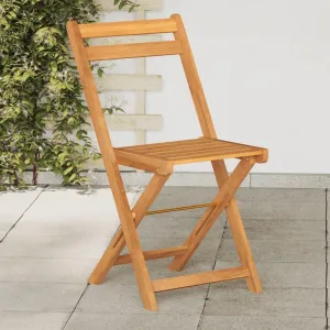 4-Piece Solid Acacia Wood Folding Bistro Chairs for Patio Outdoor Furniture, Foldable Dining Chairs with Oil Finish, 242.5lb Capacity, 31.5" Height (Set of 4)