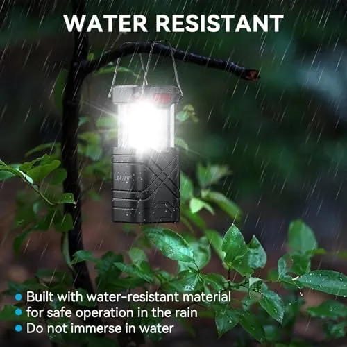 4pcs Camping Lantern,Rechargeable LED Lanterns,Solar Lantern Battery Powered
