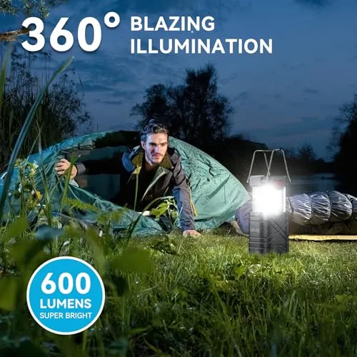 4pcs Camping Lantern,Rechargeable LED Lanterns,Solar Lantern Battery Powered