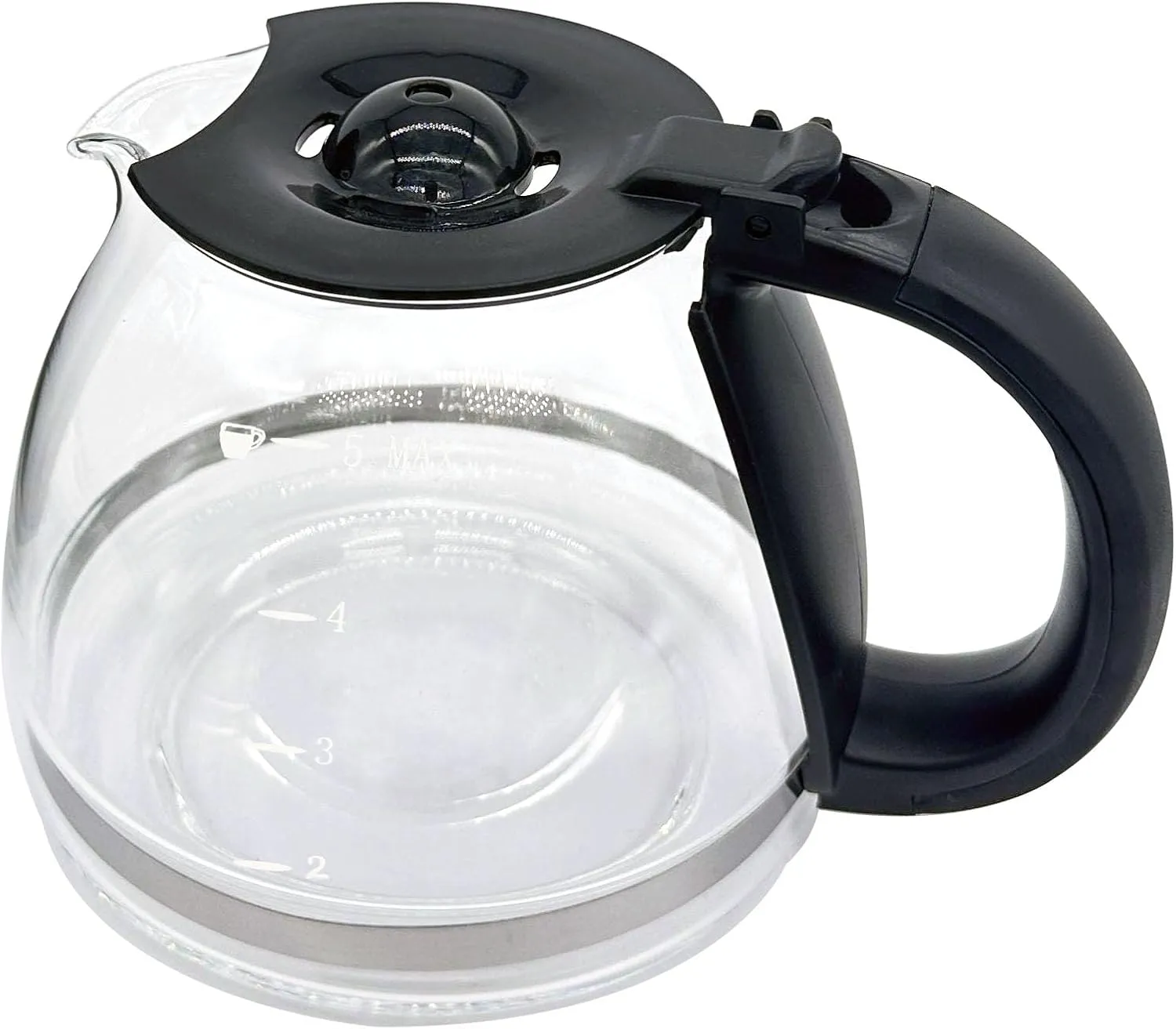 5 Cup Replacement Coffee Carafe, Fits Mr Coffee 5-cups Coffee Machines, Black handle