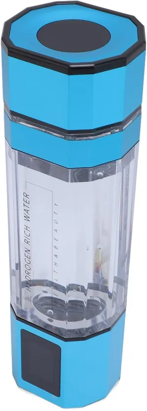 5000ppb Hydrogen Water Bottle, 2 Modes, Portable PCTG Hydrogen Water Generator Cup, for Home Fitness Office Travel, Hydrogen Rich Water Cup with Automatic Backwash (Blue)