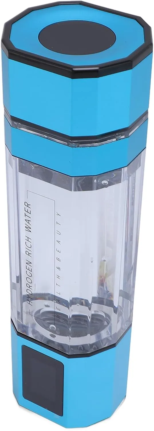 5000ppb Hydrogen Water Bottle, 2 Modes, Portable PCTG Hydrogen Water Generator Cup, for Home Fitness Office Travel, Hydrogen Rich Water Cup with Automatic Backwash (Blue)