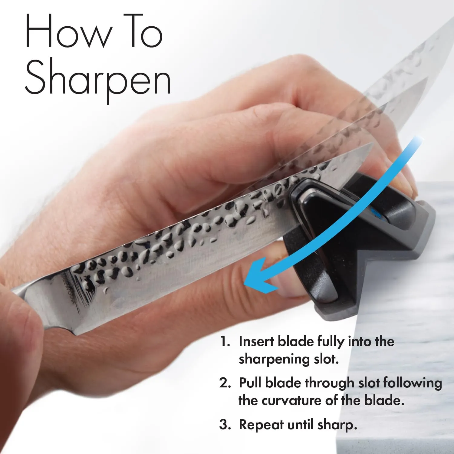 51420 | Edge Grip 2-Stage Knife Sharpener | Black – 3 Pack | Coarse & Fine Sharpeners | Compact for Easy Storage | Stable Non-Slip Base | Soft Grip Rubber Handle | Straight & Serrated Knives