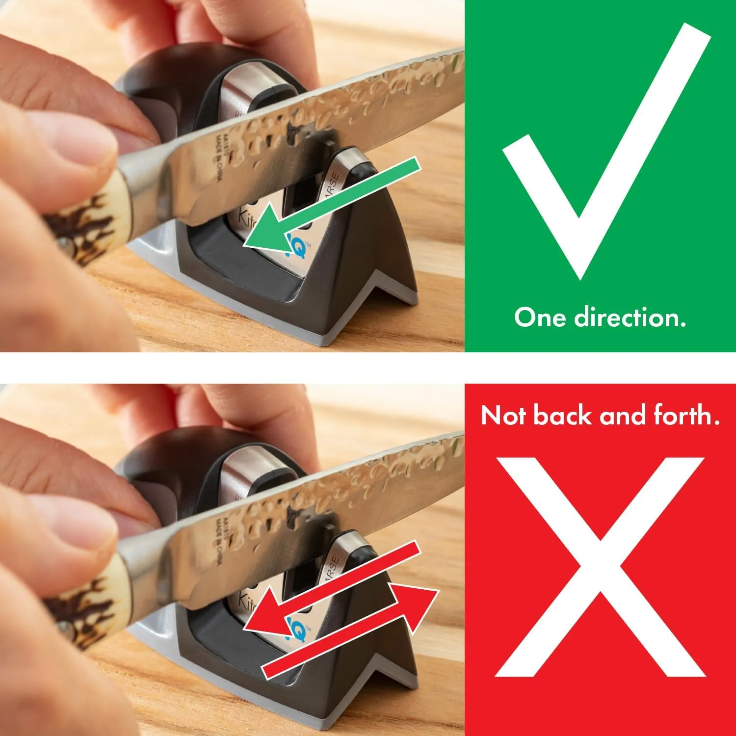 51420 | Edge Grip 2-Stage Knife Sharpener | Black – 3 Pack | Coarse & Fine Sharpeners | Compact for Easy Storage | Stable Non-Slip Base | Soft Grip Rubber Handle | Straight & Serrated Knives