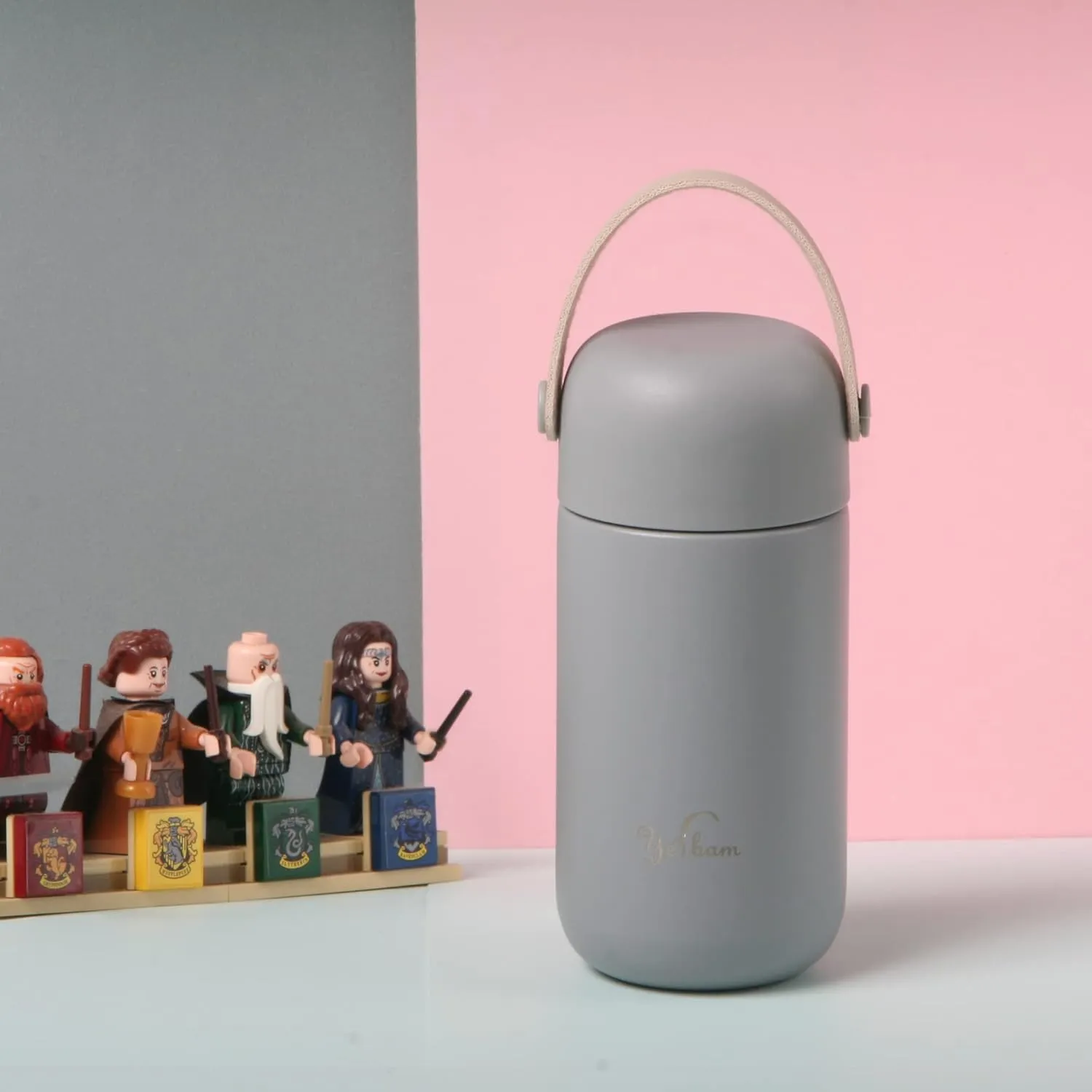 5.5oz Mini Tumbler Stainless Steel Vacuum Insulated Water Bottle Double Wall Thermos Flask Small Size BPA Free Leakproof (Gray-Yellow Combo)