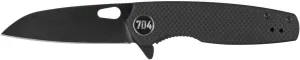 704 Gear Wildcat Lite EDC Folding Pocket Knife | Compact Size D2 Wharncliffe Blade with Thumbhole Cutout | Black