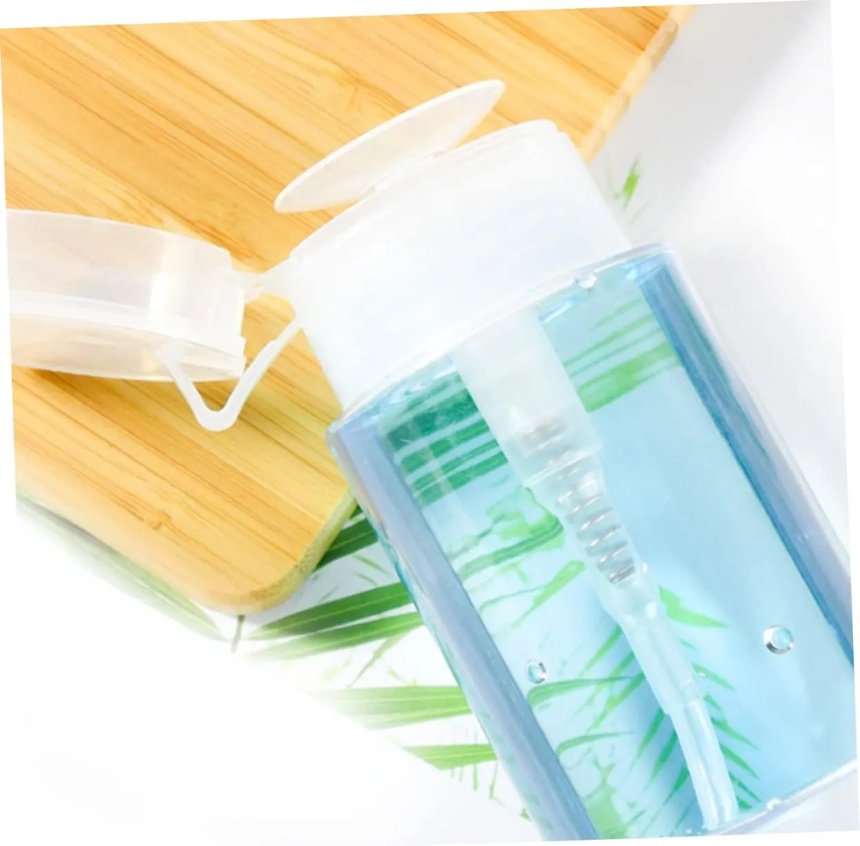 8pcs Press Pump Bottle Travel Lotion Containers Transparent Caps for Essential Oils Toner and Makeup Remover Leakproof Design for Easy Carrying