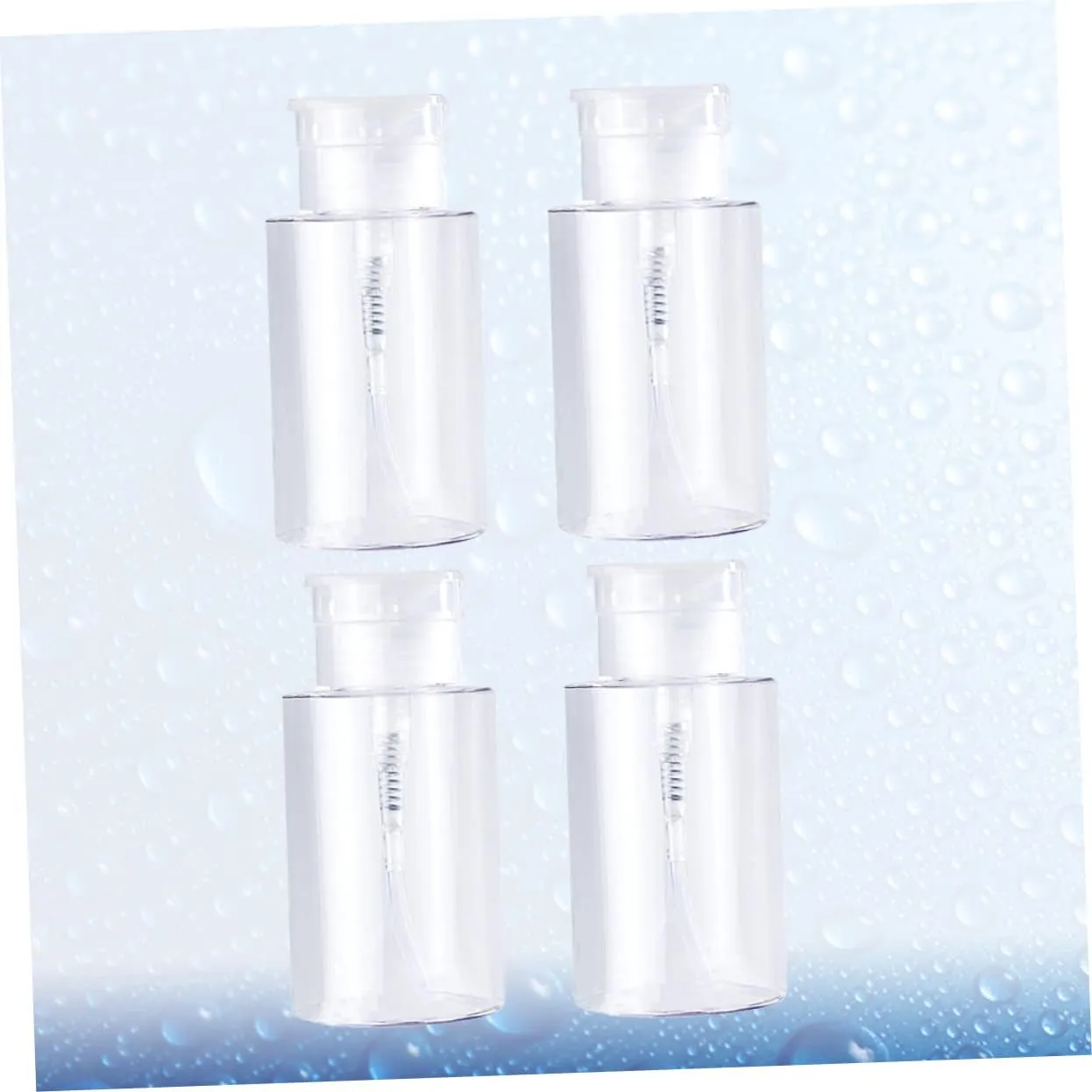 8pcs Press Pump Bottle Travel Lotion Containers Transparent Caps for Essential Oils Toner and Makeup Remover Leakproof Design for Easy Carrying